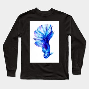 Betta Fish Blue Long Sleeve T-Shirt